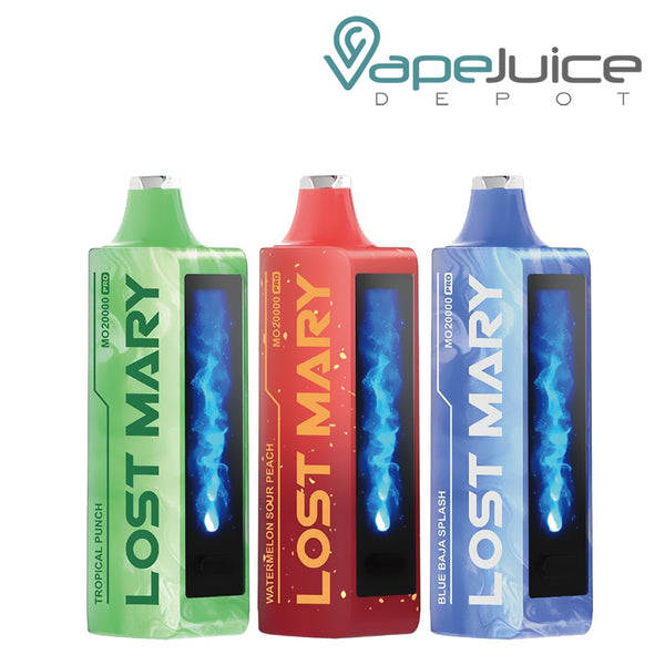 Three Flavors of Lost Mary MO20000 Pro Disposable with HD screen - Vape Juice Depot