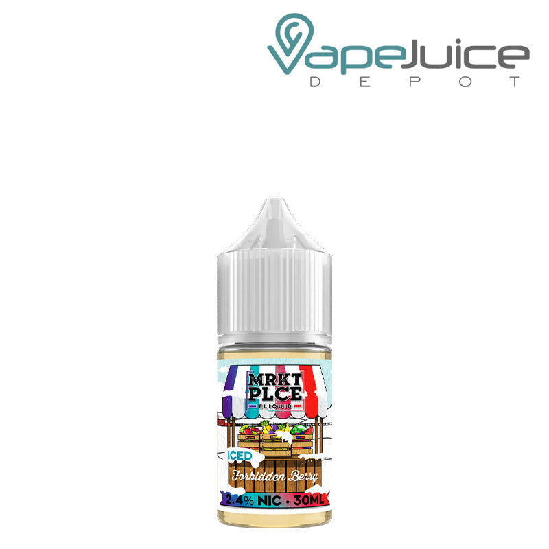 A 30ml bottle of Iced Forbidden Berry MRKTPLCE Salts - Vape Juice Depot