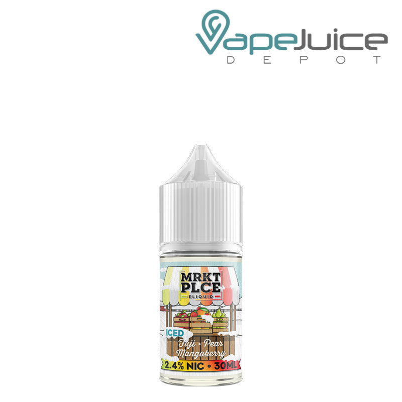 A 30ml bottle of Iced Fuji Pear Mangoberry MRKTPLCE Salts - Vape Juice Depot