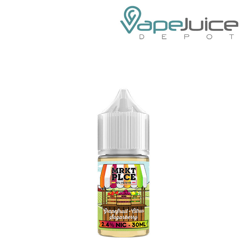 A 30ml bottle of Grapefruit Citrus Sugarberry MRKTPLCE Salts - Vape Juice Depot