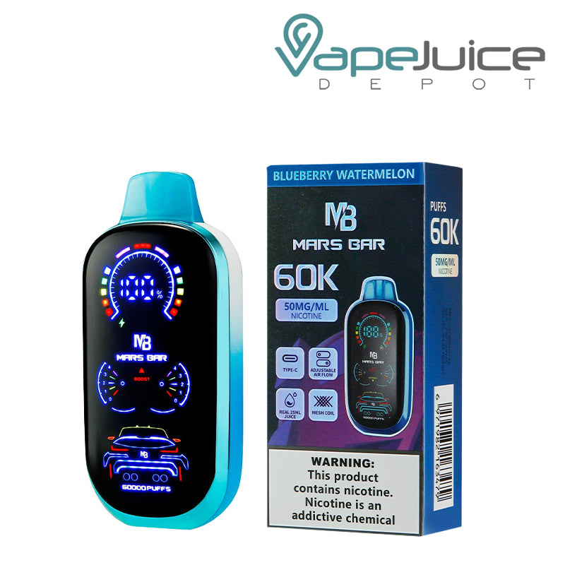 Blueberry Watermelon Mars Bar 60K Disposable with Digital Screen - Vape Juice Depot