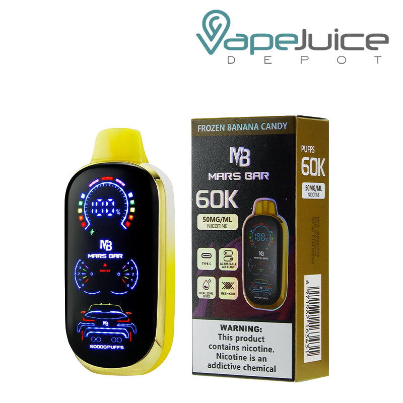 Frozen Banana Candy Mars Bar 60K Disposable with Digital Screen - Vape Juice Depot