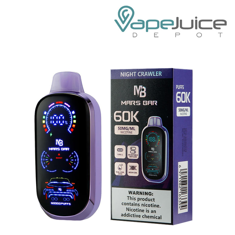 Night Crawler Mars Bar 60K Disposable with Digital Screen - Vape Juice Depot