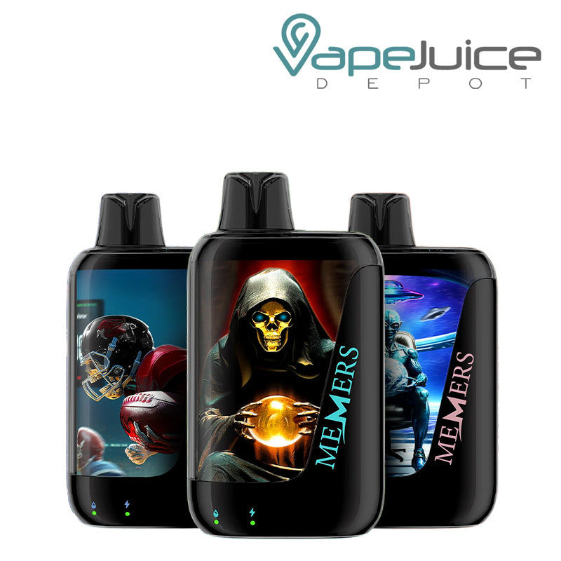 Three different flavors of Memers V40000 Disposable - Vape Juice Depot