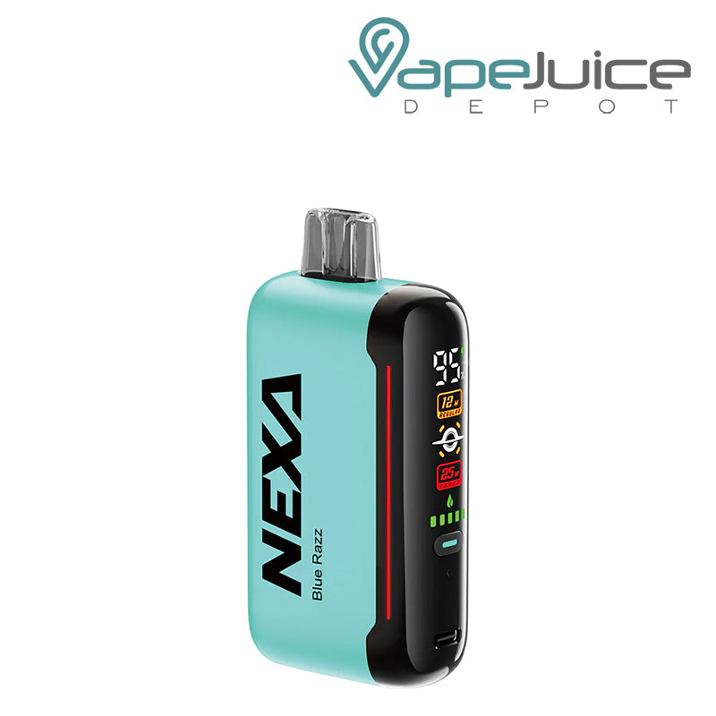 Blue Razz NEXA N20000 Disposable Vape with display screen and firing button - Vape Juice Depot