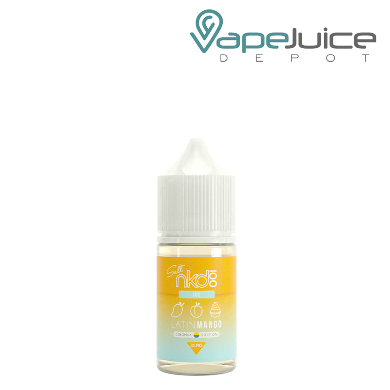 A Bottle of Latin Mango Ice Salt Naked 100 Colombia Edition - Vape Juice Depot