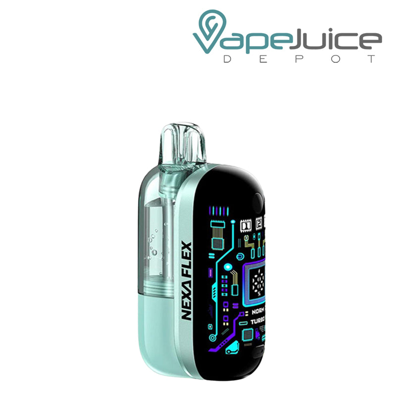 A Peppermint Nexa Flex Crystal 40K disposable kit with a 3D Curved screen – Vape Juice Depot