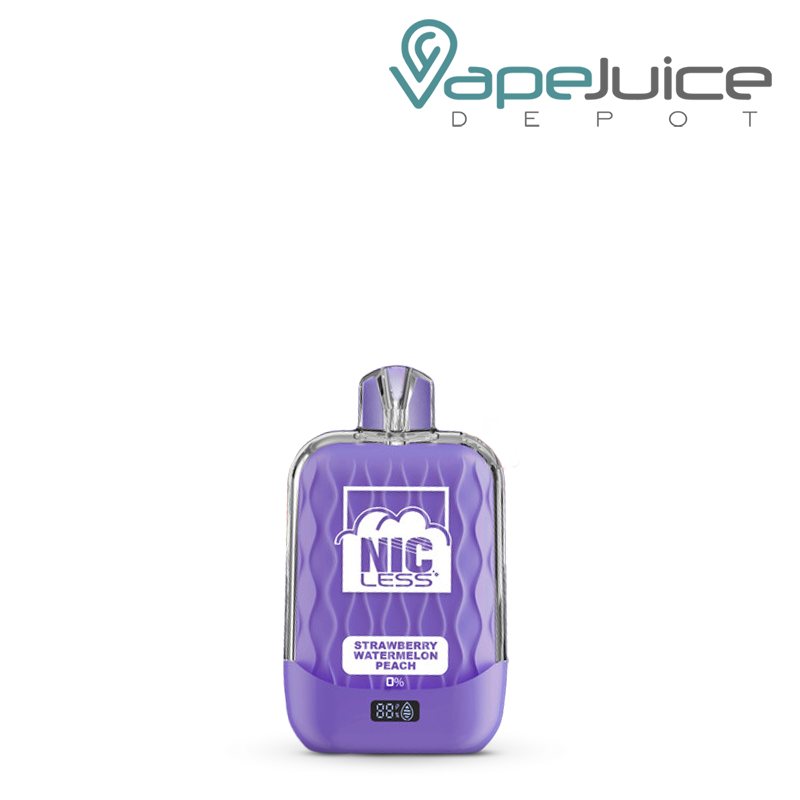 A Strawberry Watermelon Peach Nic Less NC15000 ZERO Nicotine Disposable - Vape Juice Depot