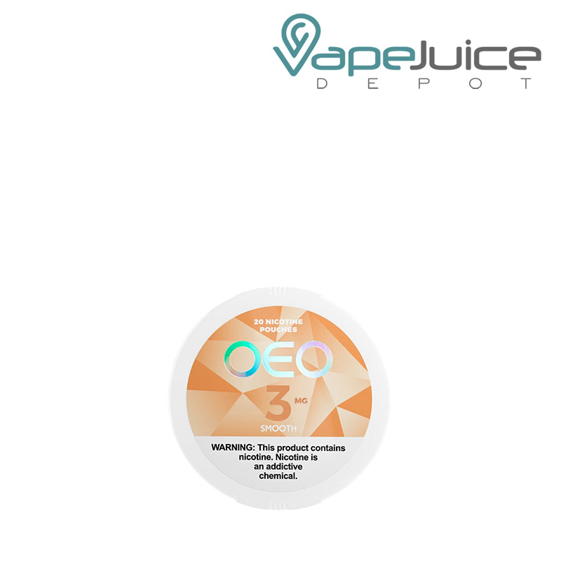 OEO Smooth Nicotine Pouches with a warning sign - Vape Juice Depot