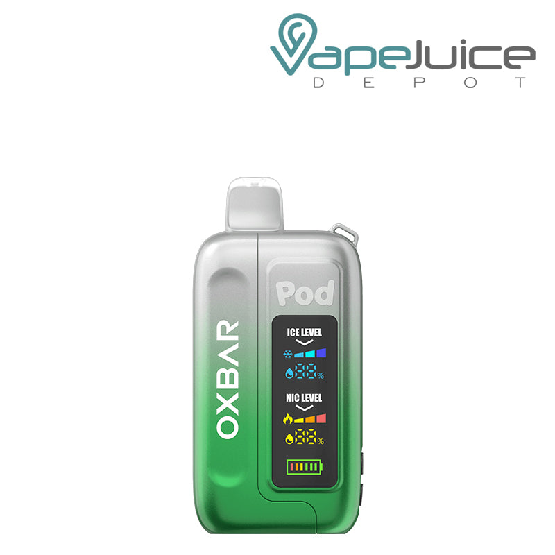 Clear Emerald OXBAR Ice-Nic Control 35K Disposable with mega display screen - Vape Juice Depot