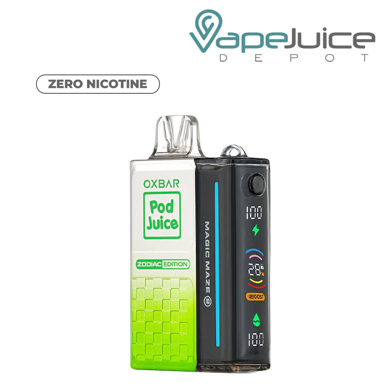 Jewel Mint OXBAR Magic Maze 2.0 Zero Nicotine Pod Juice 30K Disposable with Firing Button and Smart LED Screen - Vape Juice Depot