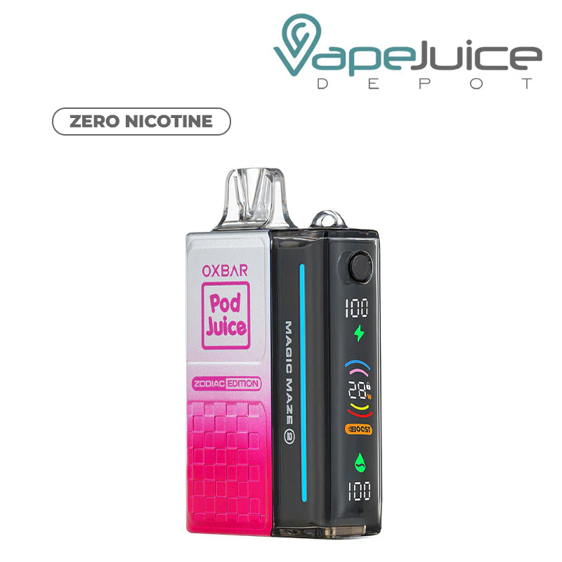 Strawberry Lolly OXBAR Magic Maze 2.0 Zero Nicotine Pod Juice 30K Disposable with Firing Button and Smart LED Screen - Vape Juice Depot