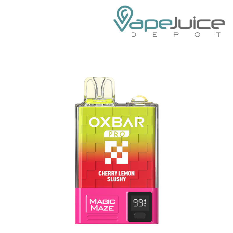Cherry Lemon Slushy OXBAR Magic Maze Pro 10000 Disposable with Led Display Screen - Vape Juice Depot