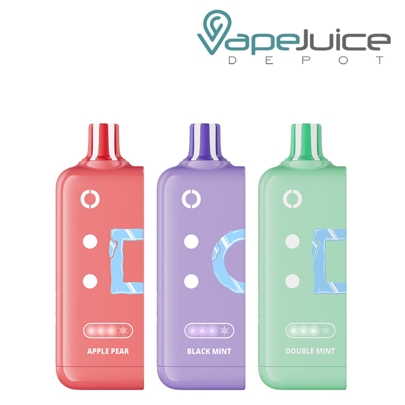 Apple Pear, Black Mint, and Double Mint Foger Switch Pro Disposable Vape Kits with LED indicator lights – Vape Juice Depot