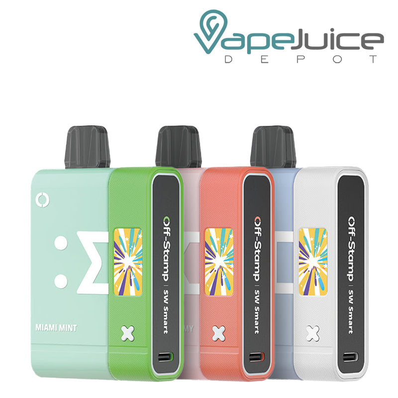 Three Colors of Off Stamp SW16000 Disposable Kit with HD Screen - Vape Juice Depot