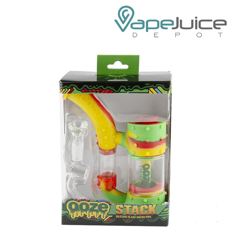 A box of Ooze Stack Pipe Silicone Bubbler - Vape Juice Depot