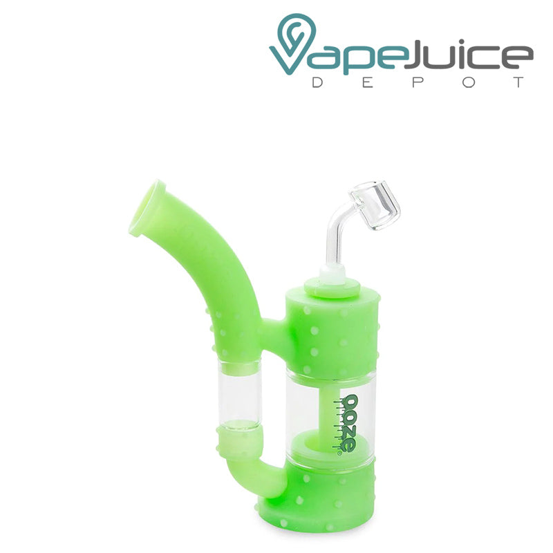 Green Glow Ooze Stack Pipe Silicone Bubbler - Vape Juice Depot