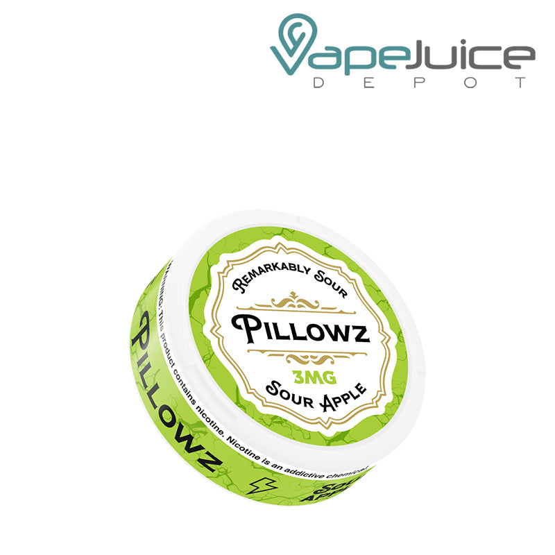 Side of Pillowz TFN Pouches Sour Apple -  Vape Juice Depot