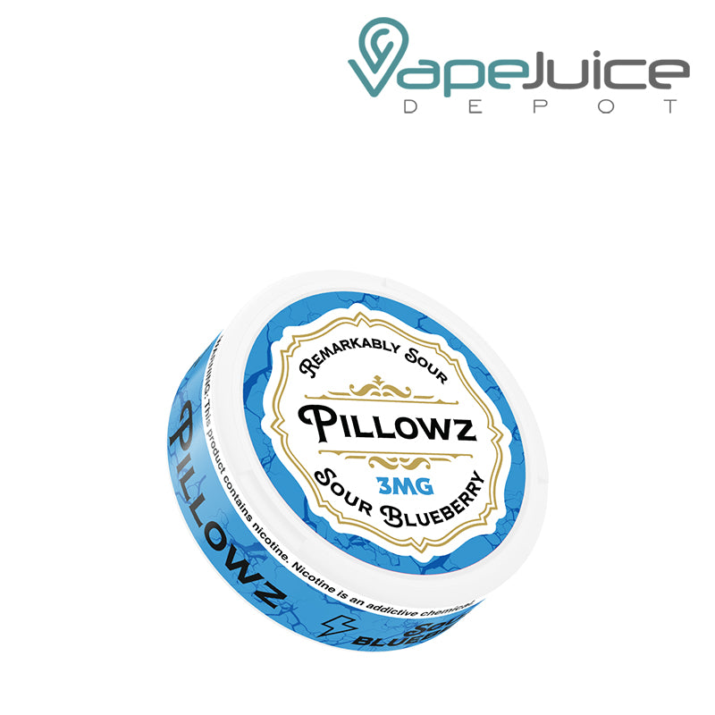 Side of Pillowz TFN Pouches Sour Blueberry - Vape Juice Depot