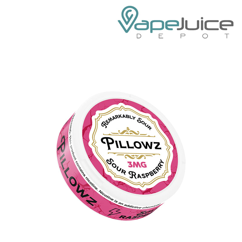 Side of Pillowz Pouches Sour Raspberry - Vape Juice Depot