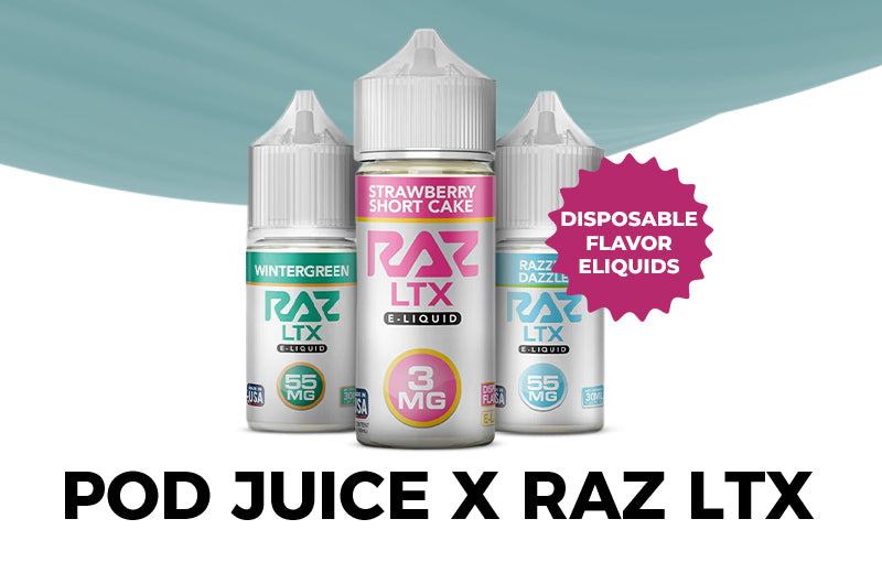 Pod Juice x Raz LTX Disposable Flavor eLiquids