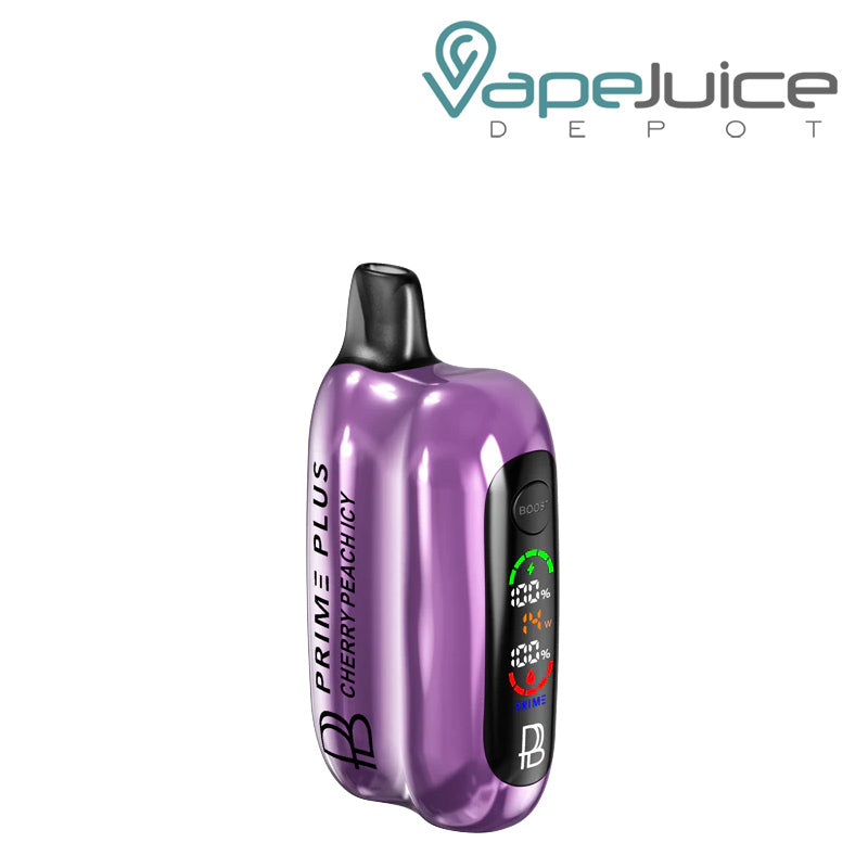 Cherry Peach Icy Prime Plus 26000 Disposable with display screen and firing button - Vape Juice Depot
