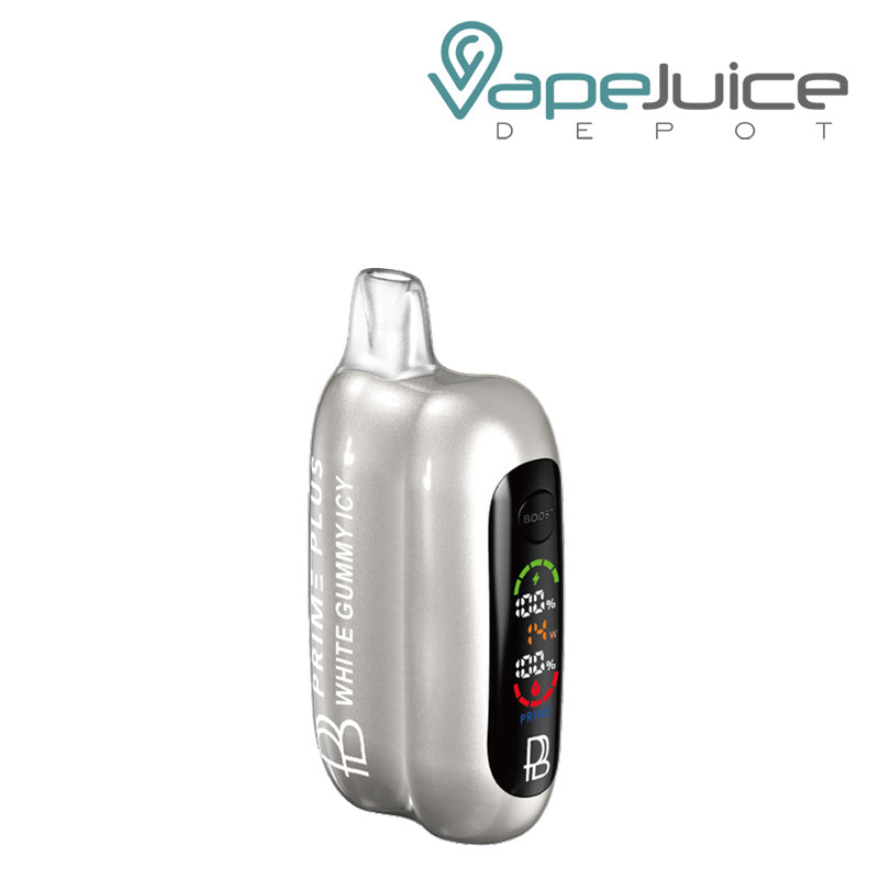 White Gummy Icy Prime Plus 26000 Disposable with display screen and firing button - Vape Juice Depot