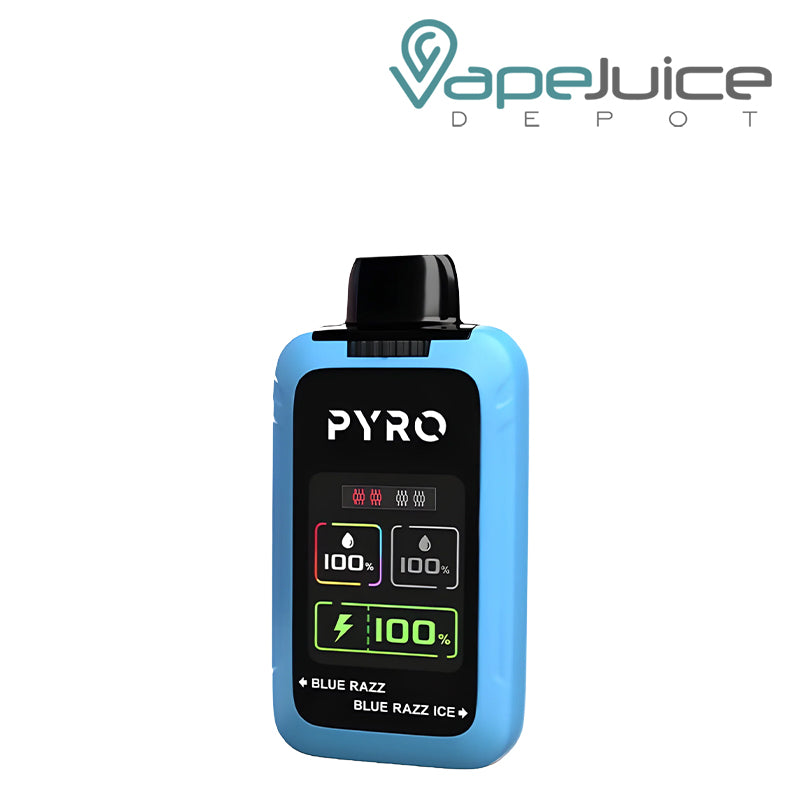 Blue Razz & Blue Razz Ice Pyro Duo 30K Disposable with HD Screen - Vape Juice Depot