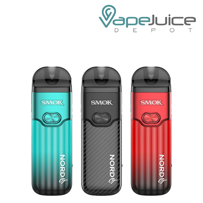 Three Colors of SMOK Nord GT Pod Kit with firing button - Vape Juice Depot