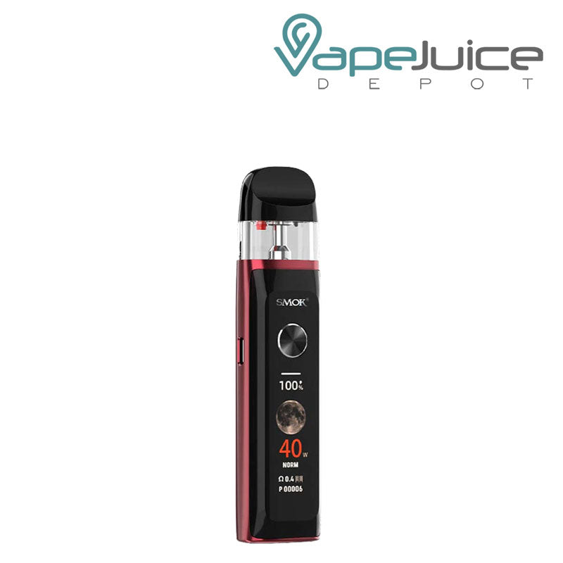 A Red SMOK Novo 6 Ultra Kit with a touchscreen and button - Vape Juice Depot