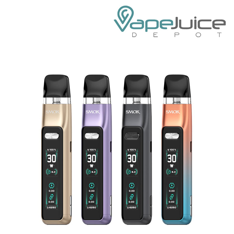 Four Colors of SMOK Novo GT Kit with firing button and display screen - Vape Juice Depot