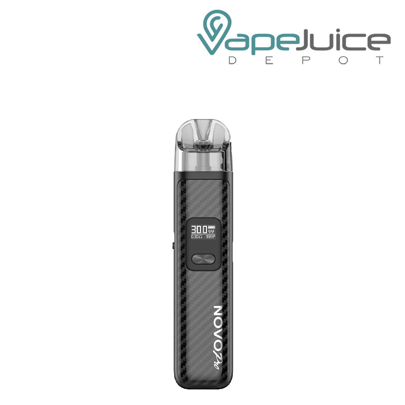 Black Carbon Fiber SMOK Novo Pro Pod Kit with adjustment button - Vape Juice Depot