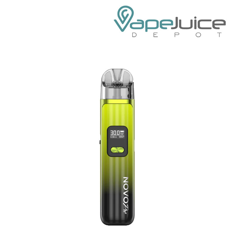 Green Black SMOK Novo Pro Pod Kit with adjustment button - Vape Juice Depot