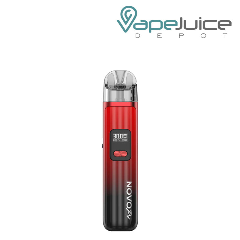 Red Black SMOK Novo Pro Pod Kit with adjustment button - Vape Juice Depot