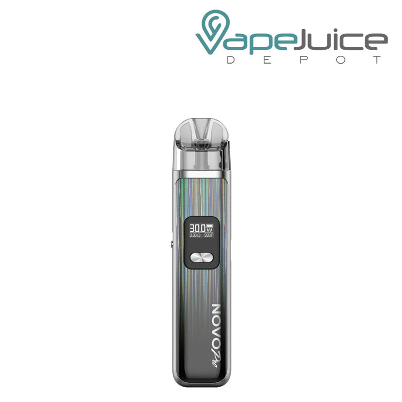 Silver Black SMOK Novo Pro Pod Kit with adjustment button - Vape Juice Depot