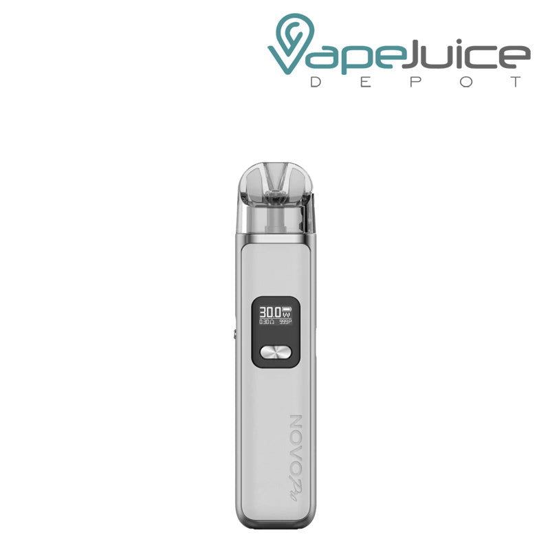 White SMOK Novo Pro Pod Kit with adjustment button - Vape Juice Depot