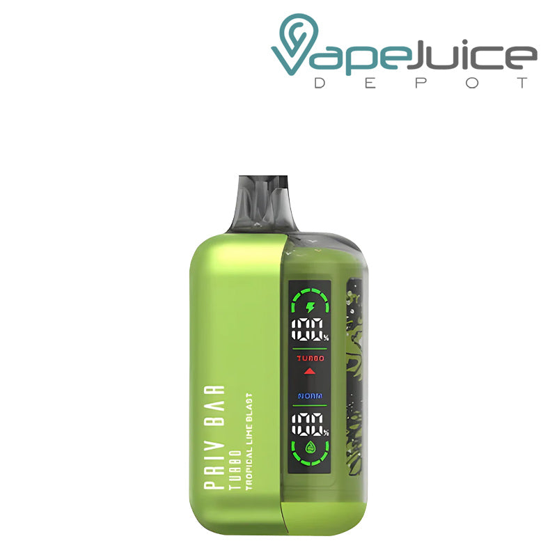 Tropical Lime  Blast SMOK Priv Bar Turbo 15K Disposable with display screen - Vape Juice Depot