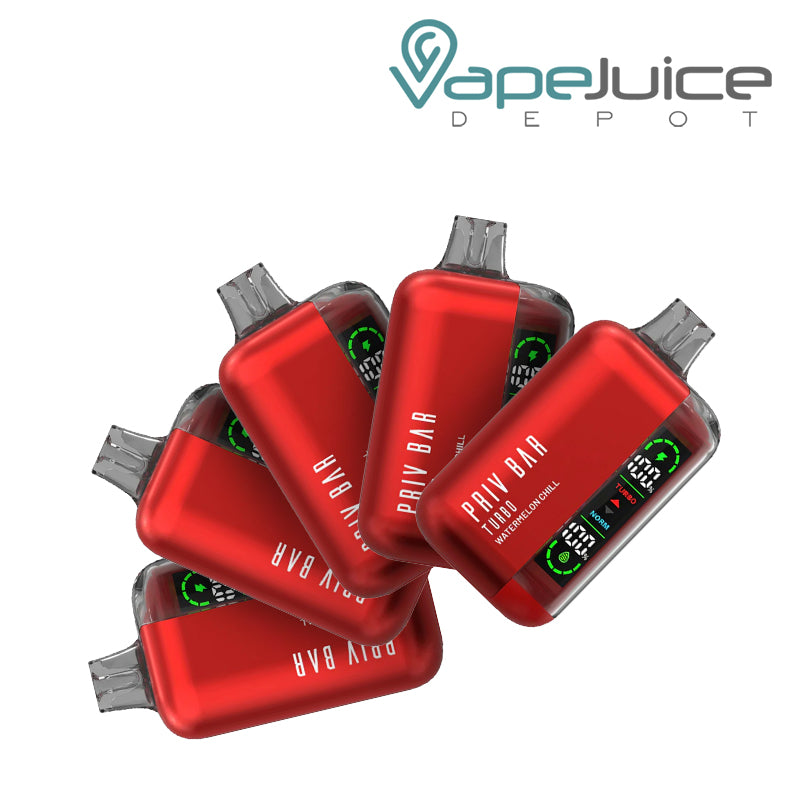 Watermelon Chill SMOK Priv Bar Turbo 5-Pack Bundle - Vape Juice Depot
