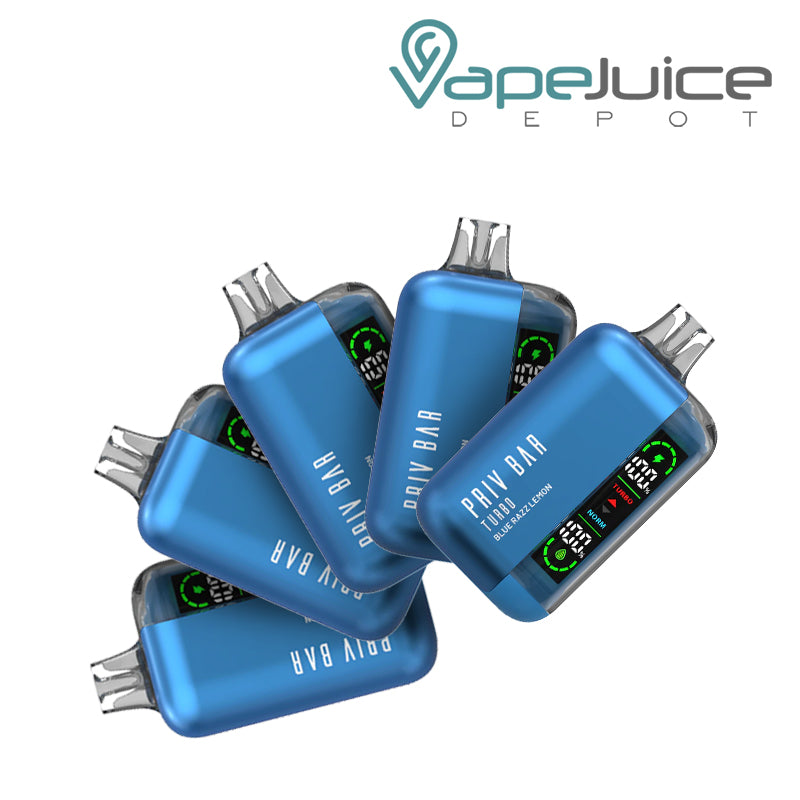 Blue Razz Lemon SMOK Priv Bar Turbo 5-Pack Bundle - Vape Juice Depot