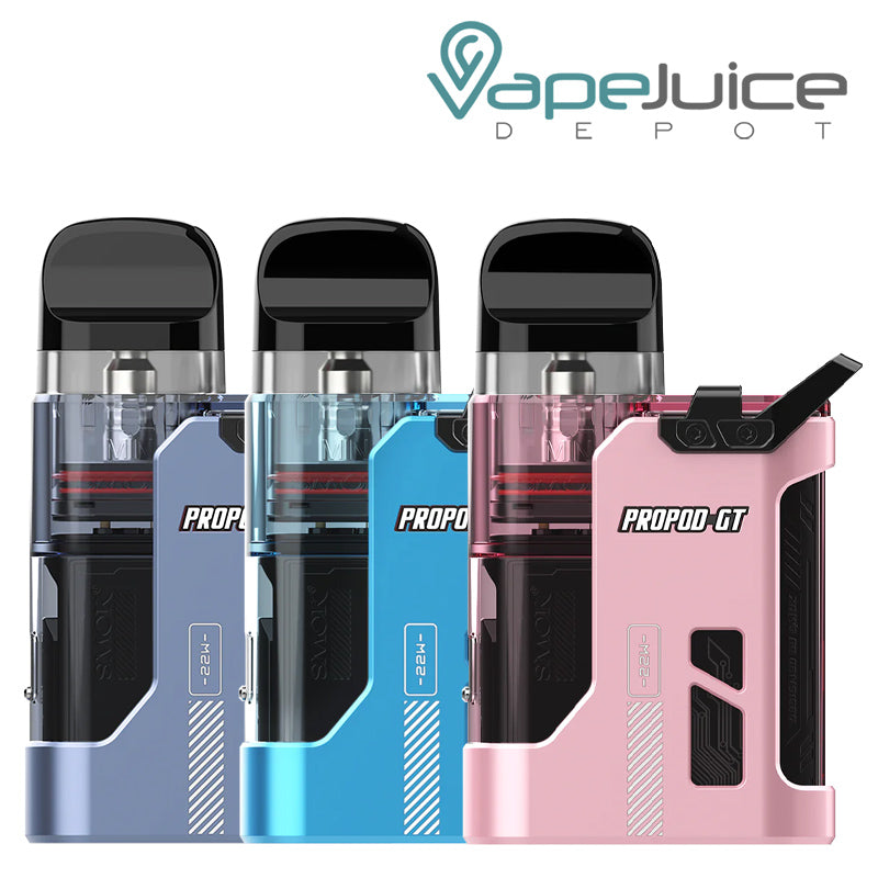 Three colors of SMOK Propod GT Pod System Kit - Vape Juice Depot