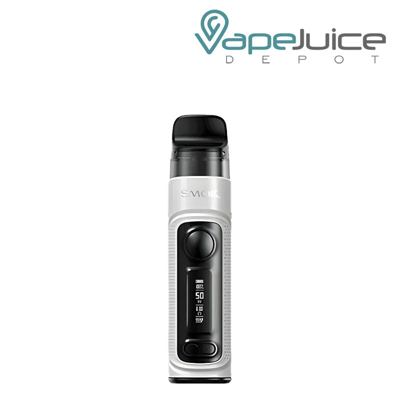 Matte White SMOK RPM C Pod Kit with an OLED Screen - Vape Juice Depot