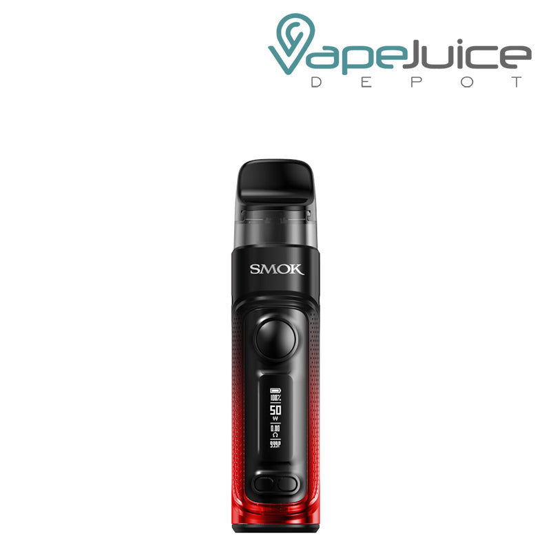 Transparent Red SMOK RPM C Pod Kit with an OLED Screen - Vape Juice Depot