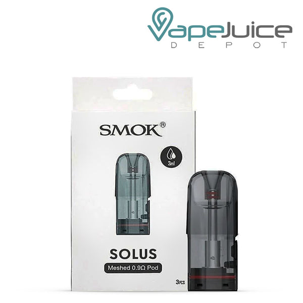 A Box of SMOK Solus Replacement Pod and a pod next to it - Vape Juice Depot