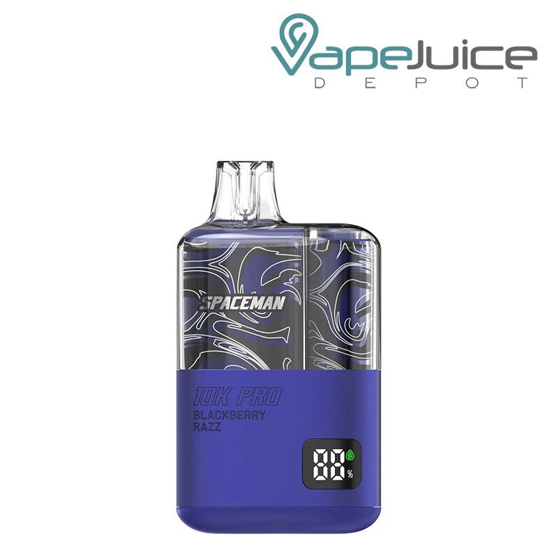 Blackberry Razz SMOK Spaceman 10K Pro Disposable with a Display Screen - Vape Juice Depot