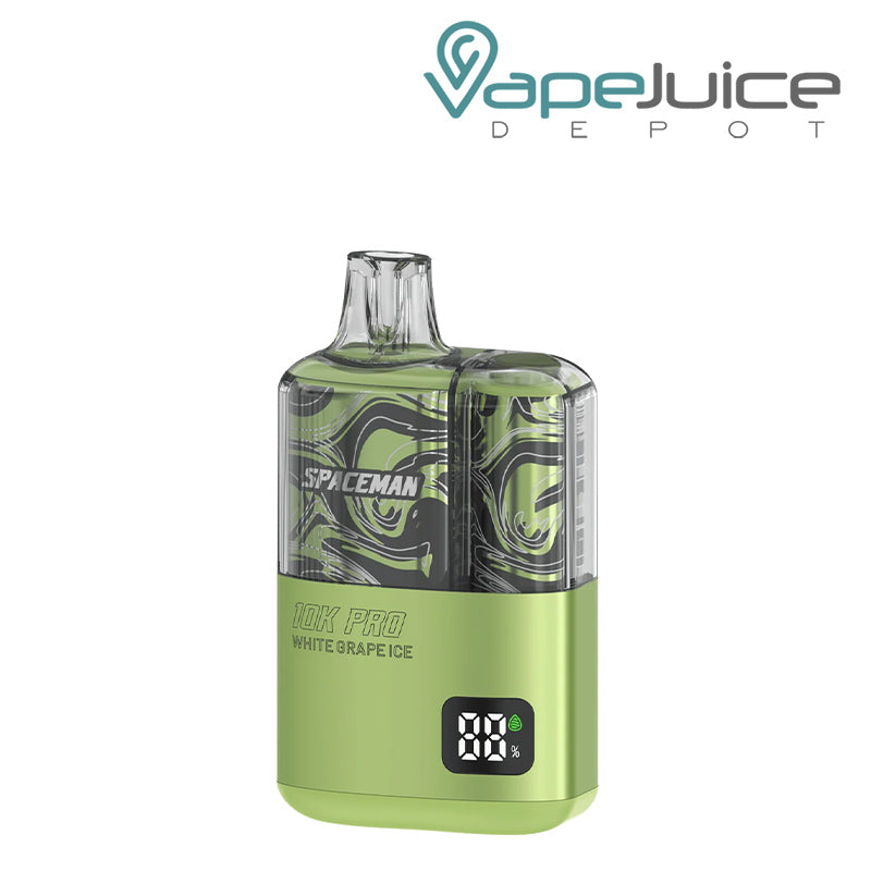 White Grape Ice SMOK Spaceman 10K Pro Disposable with a Display Screen - Vape Juice Depot