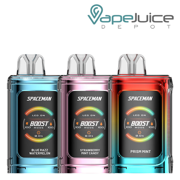 Three Flavors of SMOK Spaceman Prism 20K Disposable - Vape Juice Depot
