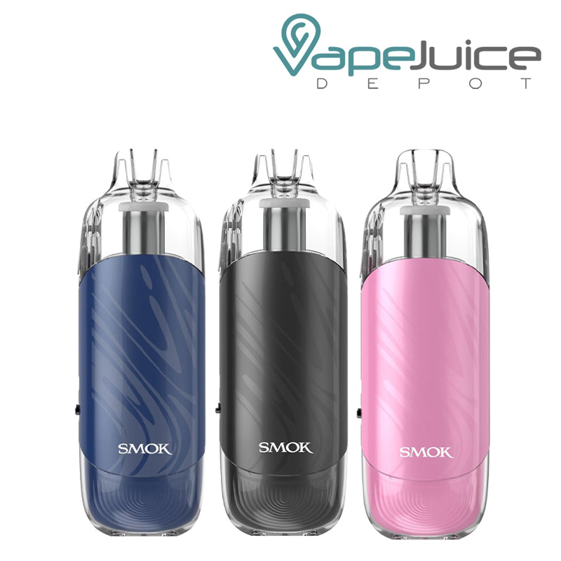 Three colors of SMOK VOLLE Pod System - Vape Juice Depot