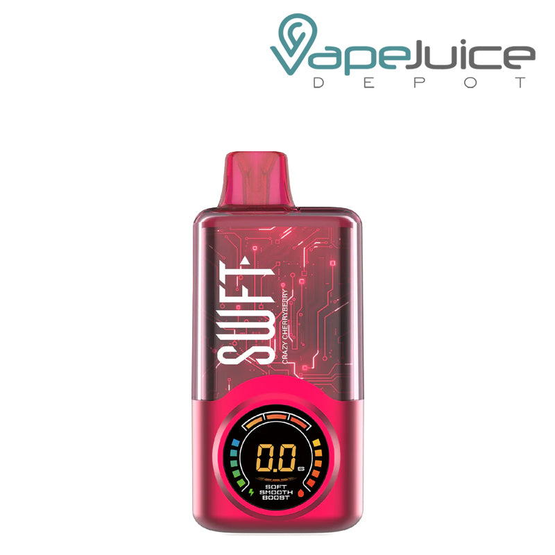 Crazy Cherry Berry SWFT Meta 30K Disposable with its display screen - Vape Juice Depot