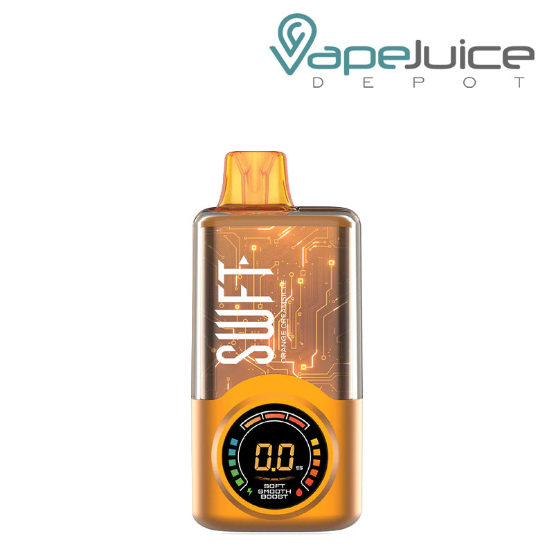 Orange Creamsicle SWFT Meta 30K Disposable with its display screen - Vape Juice Depot