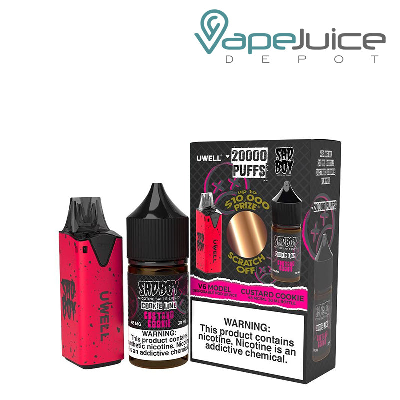 Uwell V6 Disposable Device +  Custard Cookie Daddy’s Vapor 30mL - Vape Juice Depot